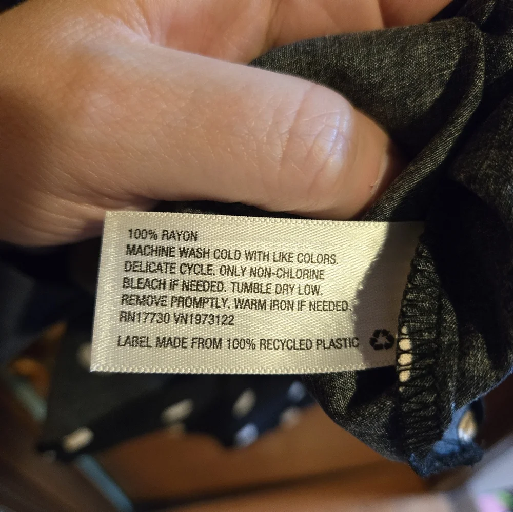 NWT Ava & Viv Polka Dot Top Size 1X - Picture 6 of 6